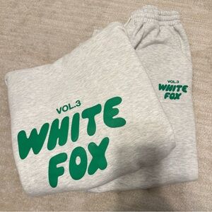 White fox boutique offstage glacier gray green hoodie
